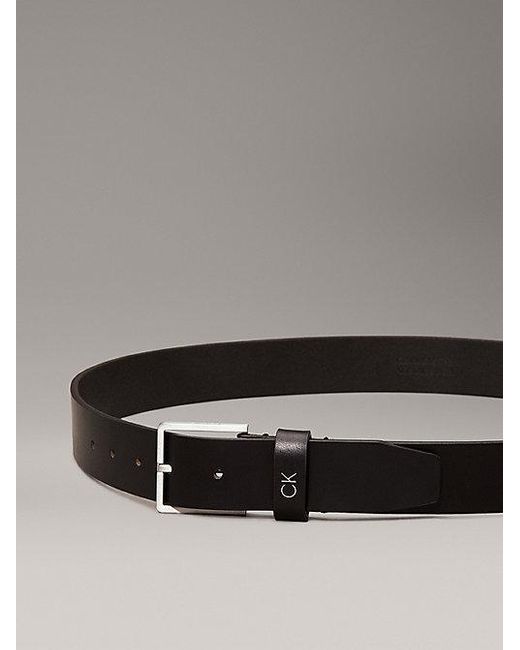 Calvin Klein Black Leather Belt for men