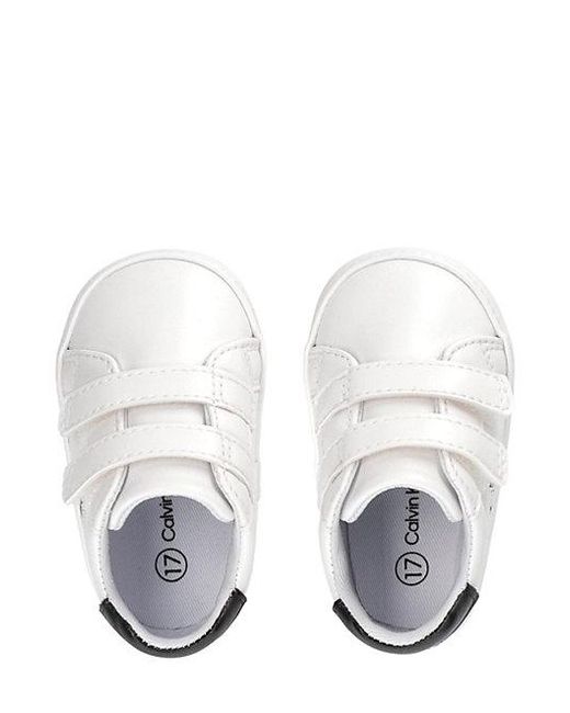 Calvin Klein White Jeans Baby Signature Velcro Trainers for men