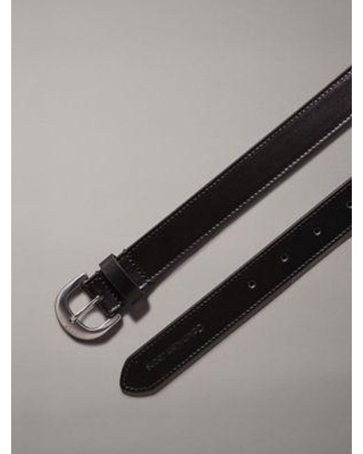 Cinturón de cuero Calvin Klein de color Black