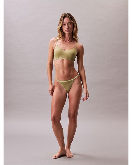 Calvin Klein Brown Form To Body Lightly Lined Bralette