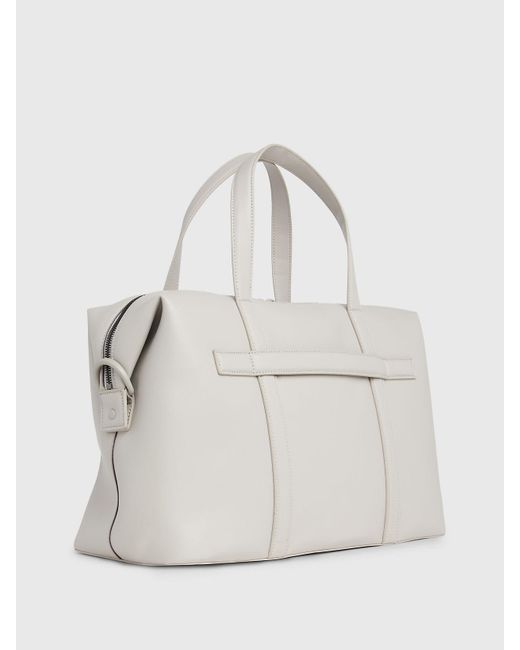 Calvin Klein White Weekend Bag for men