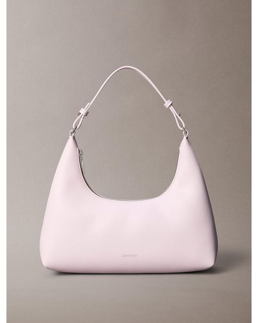 Calvin Klein Pink Convertible Foil Logo Shoulder Bag