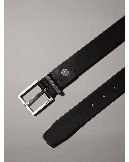 Calvin Klein Black Leather Belt for men