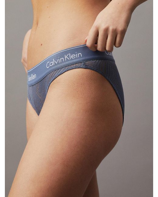 Calvin Klein Blue Lace Bikini Briefs