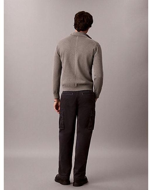 Calvin Klein Multicolor Jeans Relaxed Cotton Twill Cargo Trousers for men