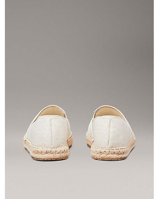 Calvin Klein Gray Logo Jacquard Espadrilles