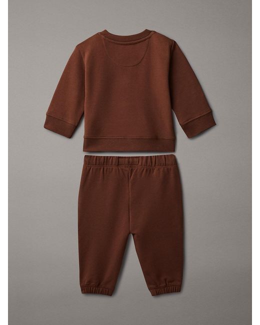 Tuta Da Jogging Con Logo Neonato di Calvin Klein in Brown