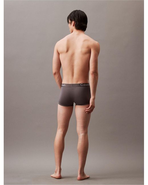 Calvin Klein Gray Ultra-soft Modern 3-pack Trunk for men