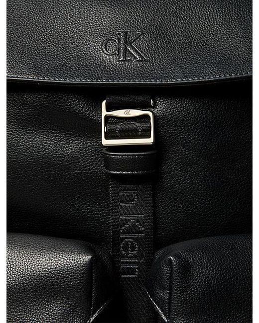 Calvin Klein Cargo Rugzak Met Klep Bovenop in het Black voor heren