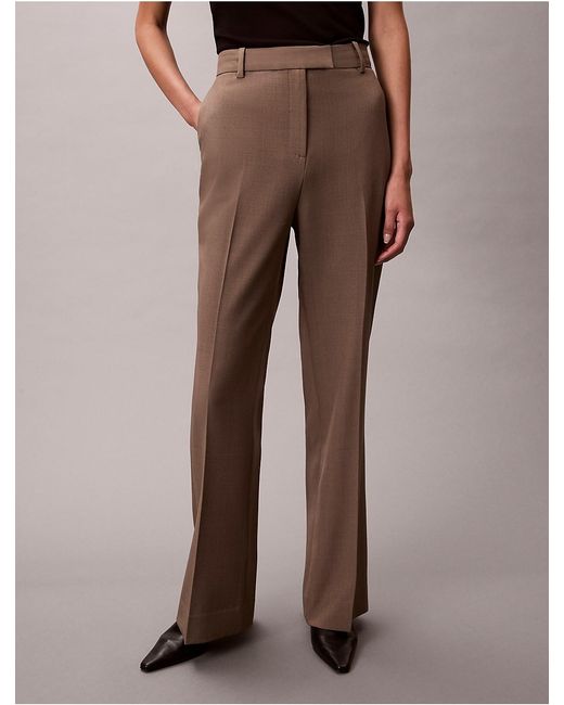 Calvin Klein Brown Tailored Flared Pants