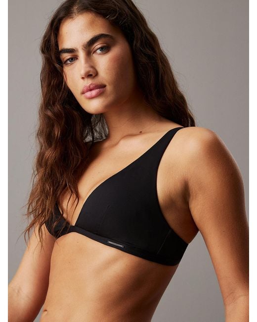 Calvin Klein Black Triangle Bikini Top