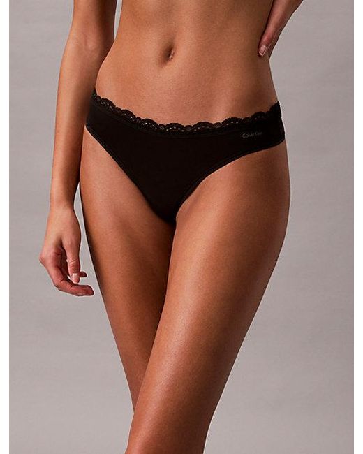 Calvin Klein Black 3 Pack Thongs