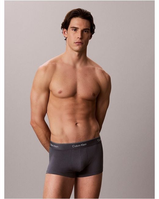 Calvin Klein Blue 7 Pack Low Rise Trunks for men