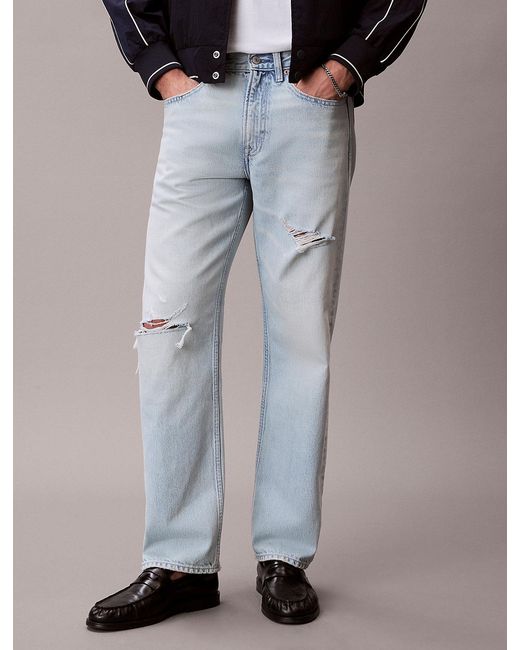 Calvin Klein Blue 90S Straight Jeans for men