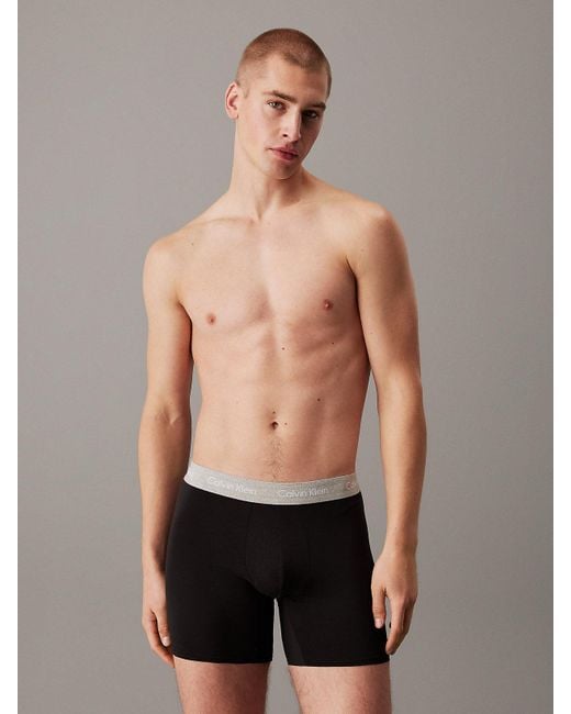 Calvin Klein Black 5 Pack Boxer Briefs - Cotton Stretch for men