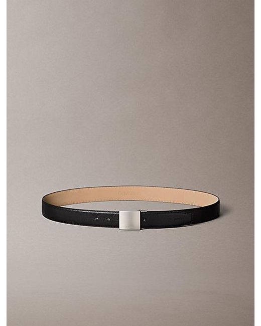 Calvin Klein Multicolor Pebbled Leather Plaque Buckle Belt for men