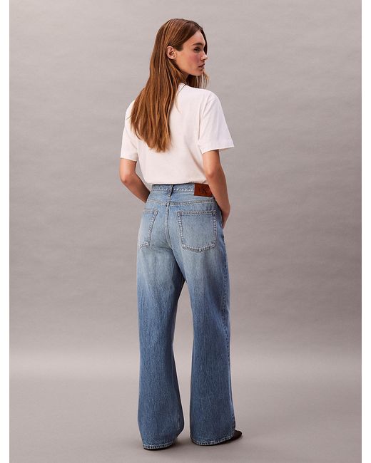 Calvin Klein Blue Low Rise Baggy Jeans