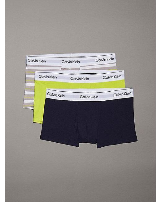 Calvin Klein 3Er-Pack Hüft-Shorts in Blue für Herren