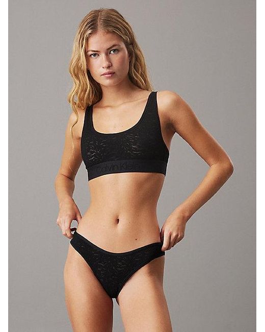 Calvin Klein Black Lace Bikini Briefs Intrinsic