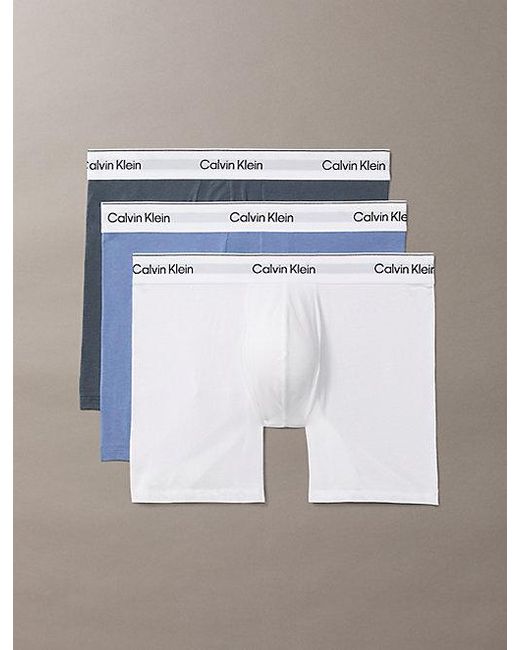 Calvin Klein White 3 Pack Boxer Briefs for men
