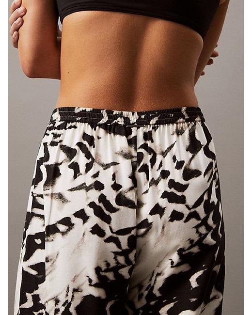 Calvin Klein Viscose Linnen Strandbroek in het White