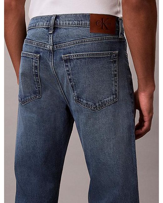 Calvin Klein Blue Standard Straight Jeans for men