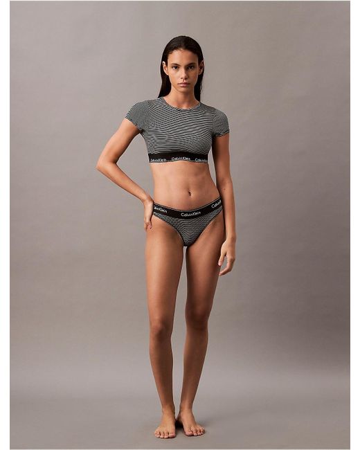 Calvin Klein Gray Icon Cotton Modal T-Shirt Bralette