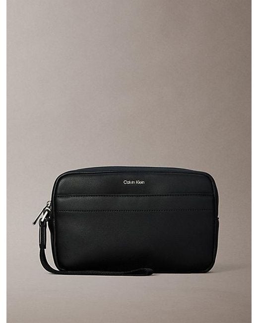 Calvin Klein Black Raised Logo Pouch for men