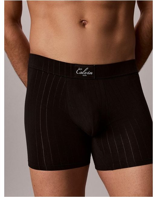 Calvin Klein Natural Cotton Stretch Script Patch Boxer Brief for men