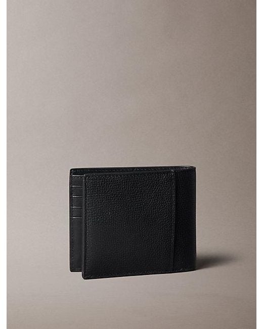 Calvin Klein Gray Leather Bifold Wallet for men