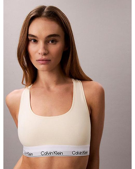 Calvin Klein Yellow Unlined Bralette Icon Cotton Modal