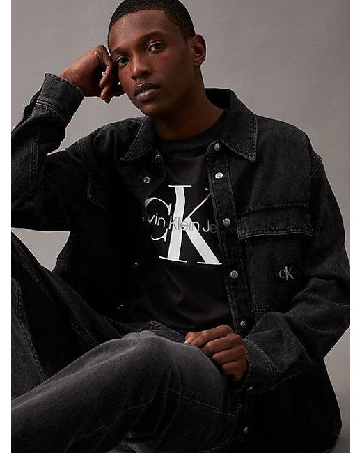 Calvin Klein Blue Jeans Slim Monogram T-Shirt for men