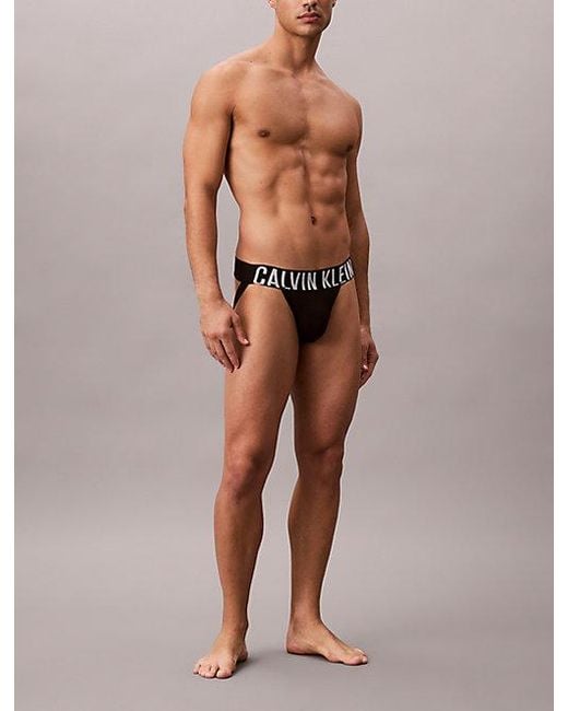 Calvin Klein Metallic 3 Pack Jock Straps Intense Power Cotton for men