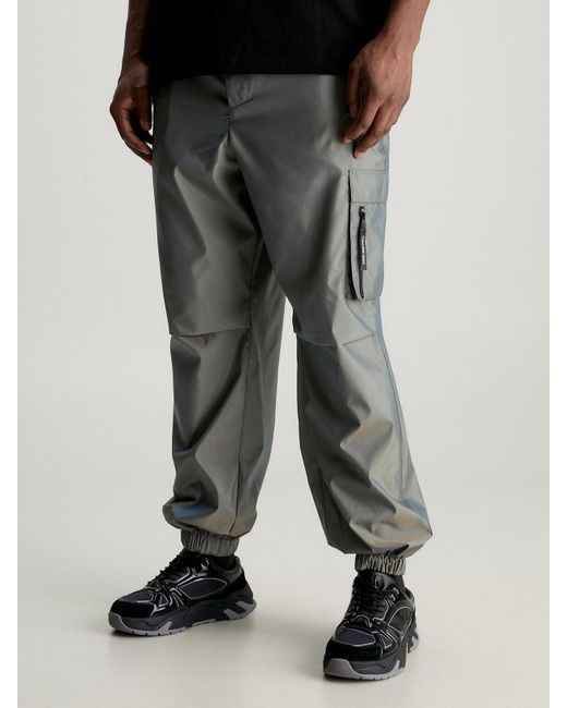 Pantalon cargo relaxed irisé Calvin Klein pour homme en coloris Black