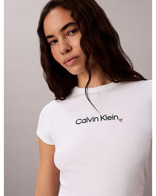 Calvin Klein Brown Jeans Slim Heart Logo T-Shirt