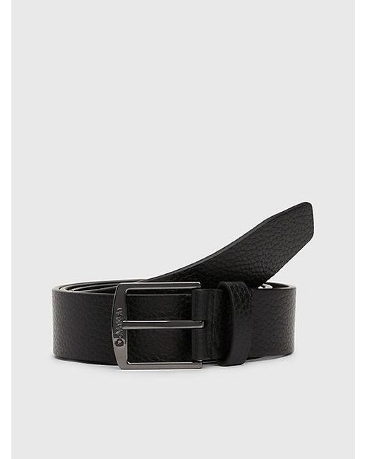 Cinturón de cuero Calvin Klein de hombre de color Black