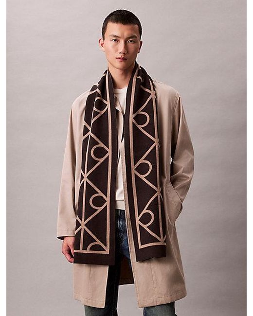 Calvin Klein Multicolor Emblem Logo Scarf for men