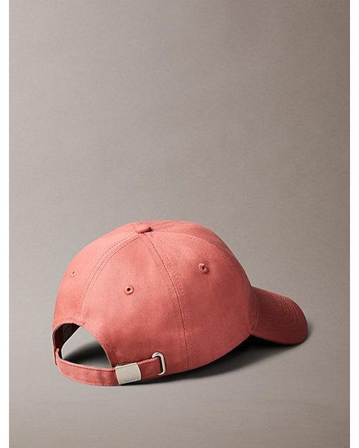 Calvin Klein Pink Embroidered Monogram Logo Twill Cap for men