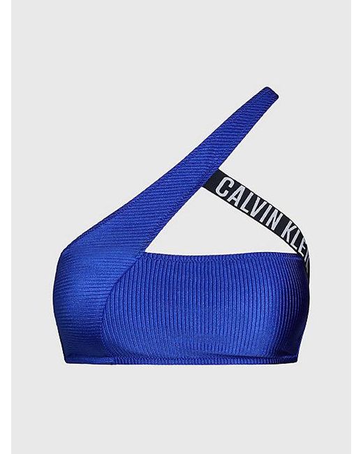 Calvin Klein One-shoulder Bikinitop - Intense Power in het Blue