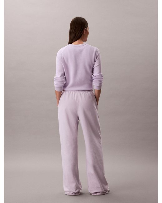 Calvin Klein Pink Cotton Terry Monogram Joggers