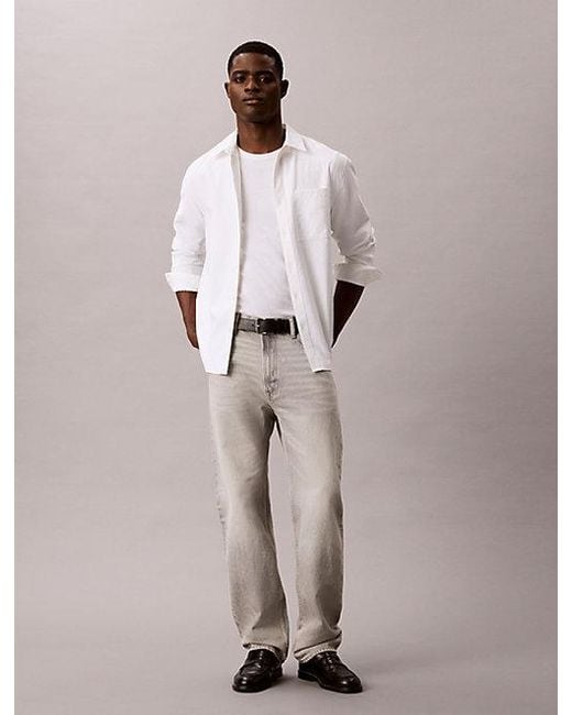 Calvin Klein Gray Jeans Standard Straight Jeans for men