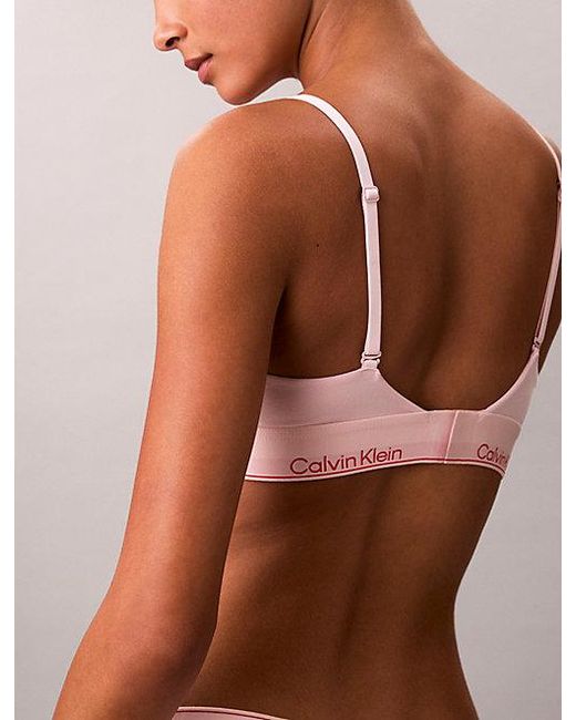 Calvin Klein Natural Lightly Lined Triangle Bralette Icon Cotton Modal