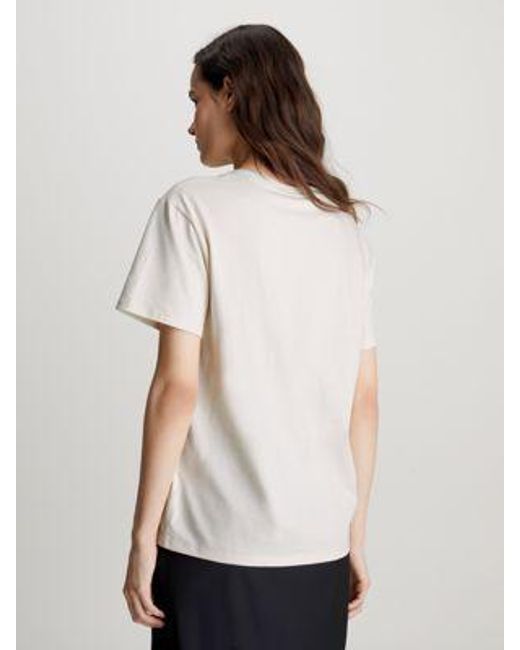 Calvin Klein Katoenen Slim T-shirt in het White
