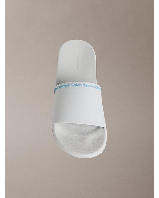 Calvin Klein Konturierte Logo-Slippers in Multicolor für Herren