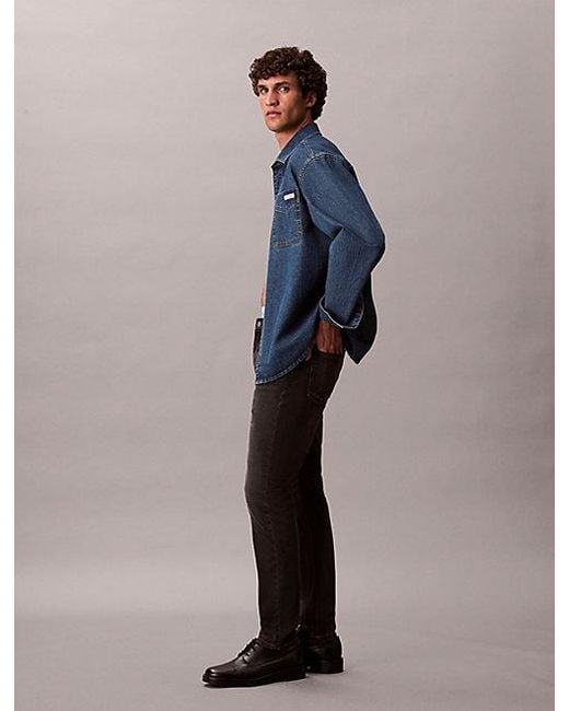 Calvin Klein Slim Tapered Jeans in het Blue voor heren