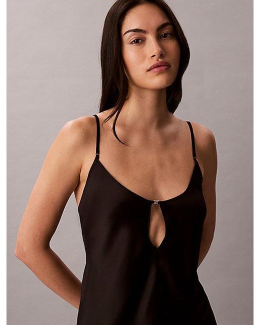Calvin Klein Brown Satin Night Dress