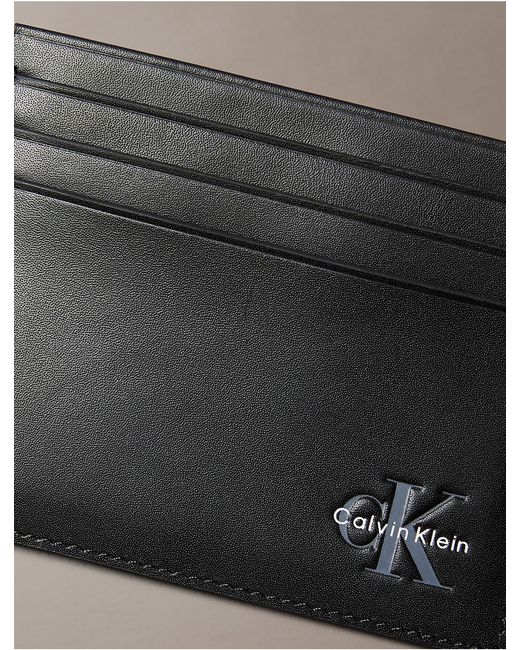 Calvin Klein Gray Monologo Card Case for men