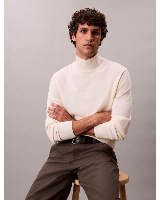 Maglione Con Collo A Lupetto di Calvin Klein in Pink da Uomo