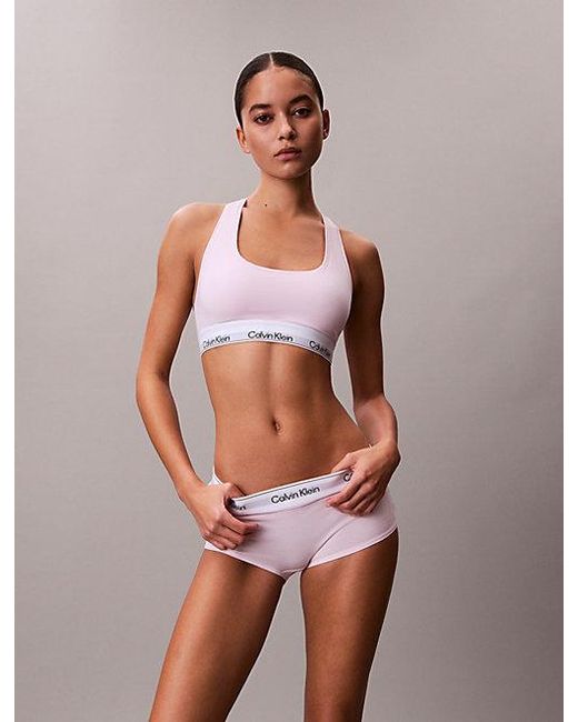 Calvin Klein Pink Boy Shorts Icon Cotton Modal