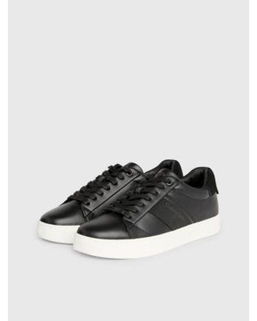 Calvin Klein Leren Sneakers in het Black